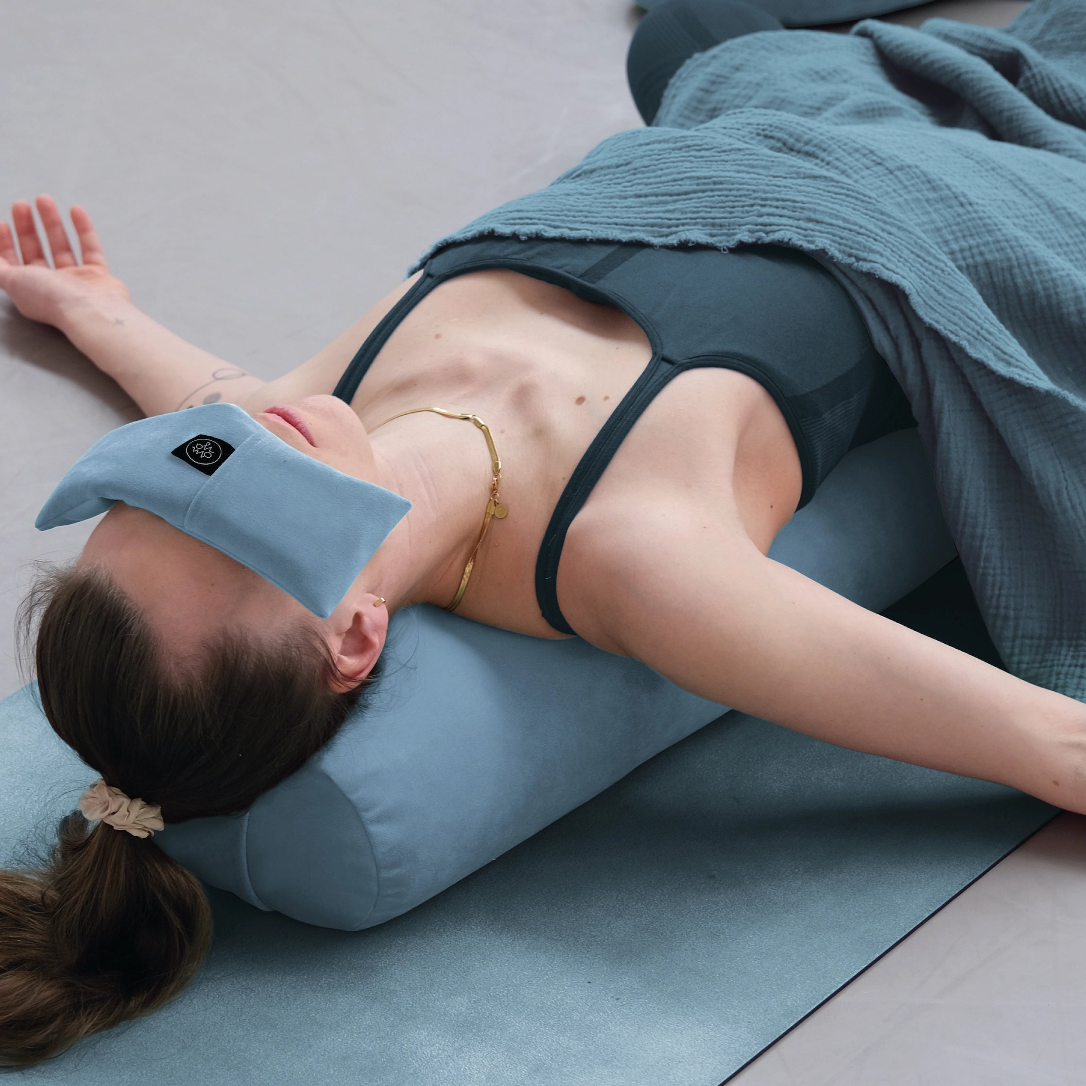 Couverture Shavasana - Aqua Musselin