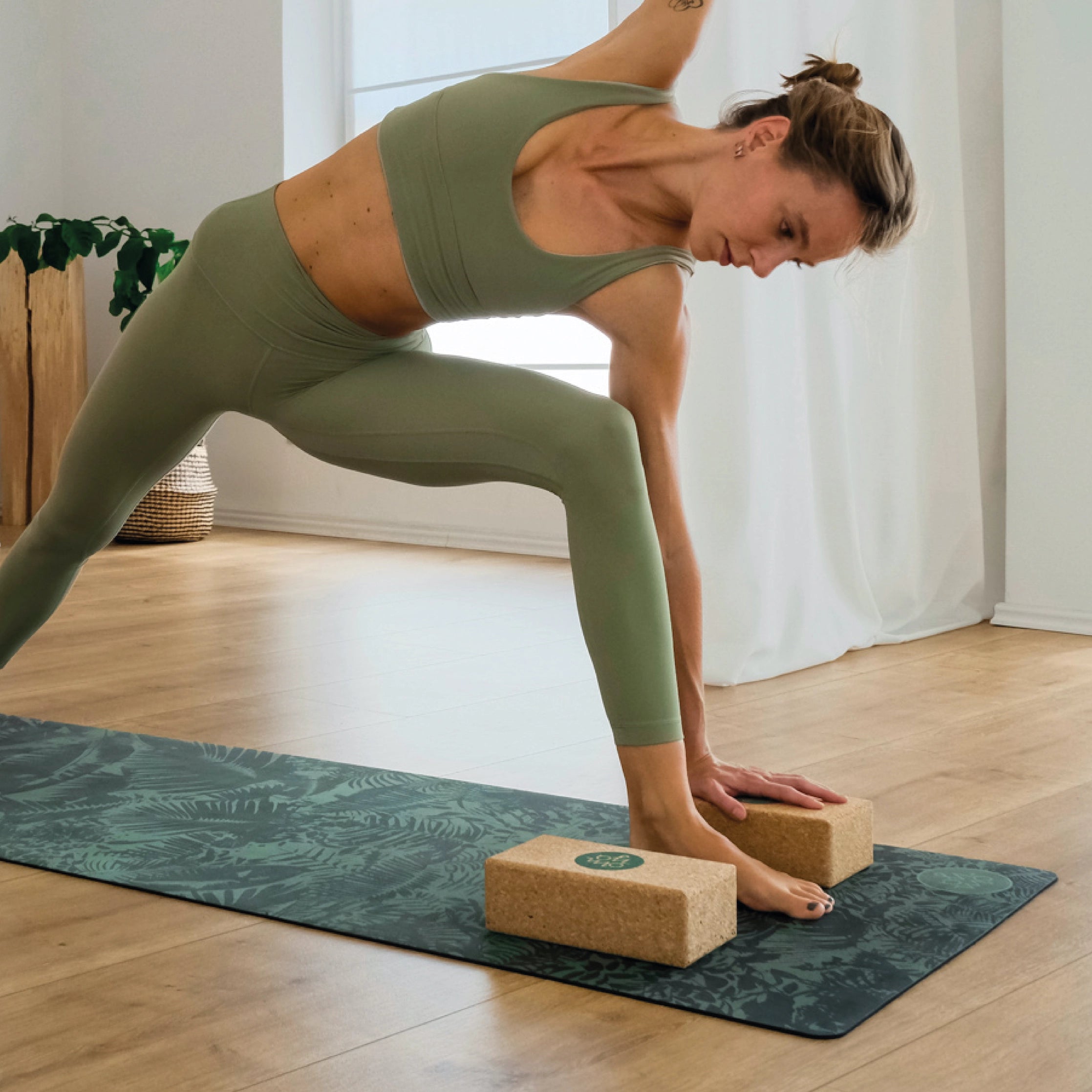 Yoga Cork Block - Sage