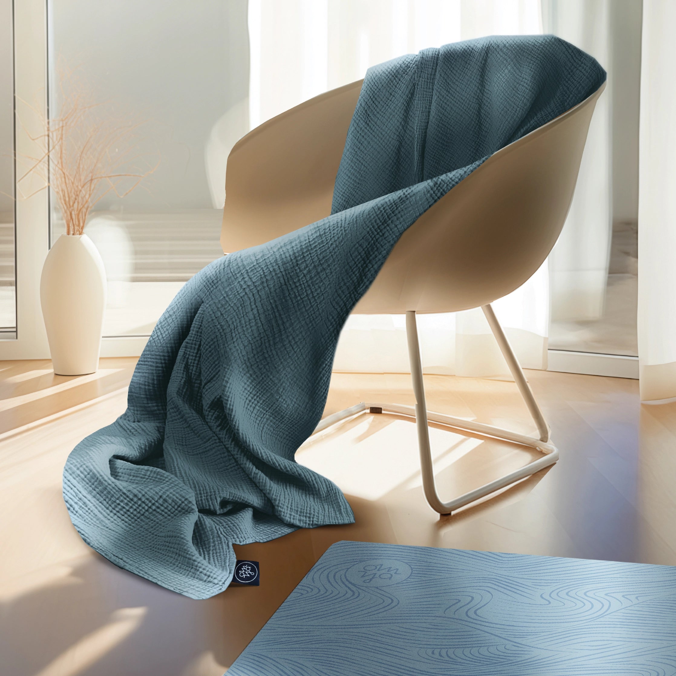 Couverture Shavasana - Aqua Musselin