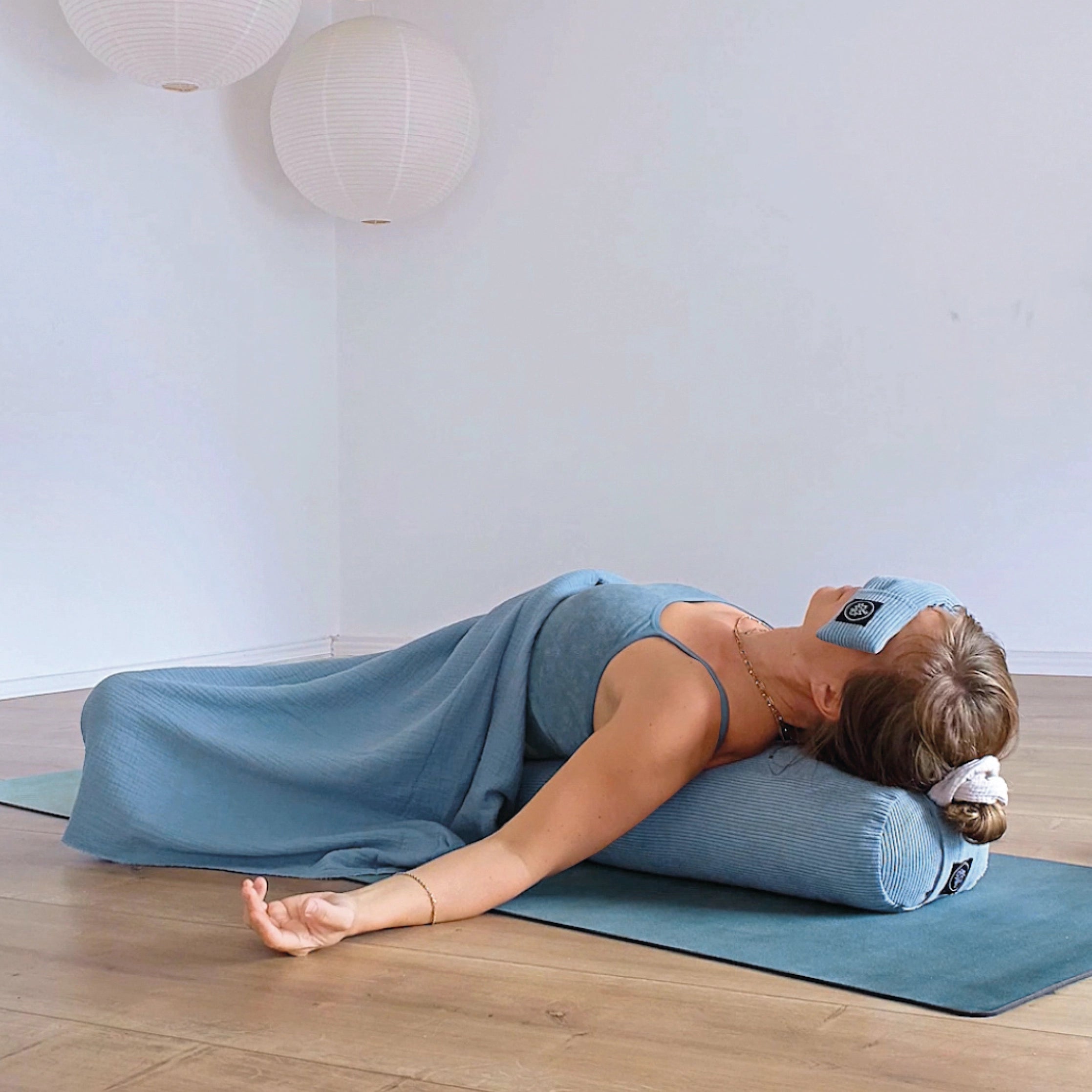 Couverture Shavasana - Aqua Musselin