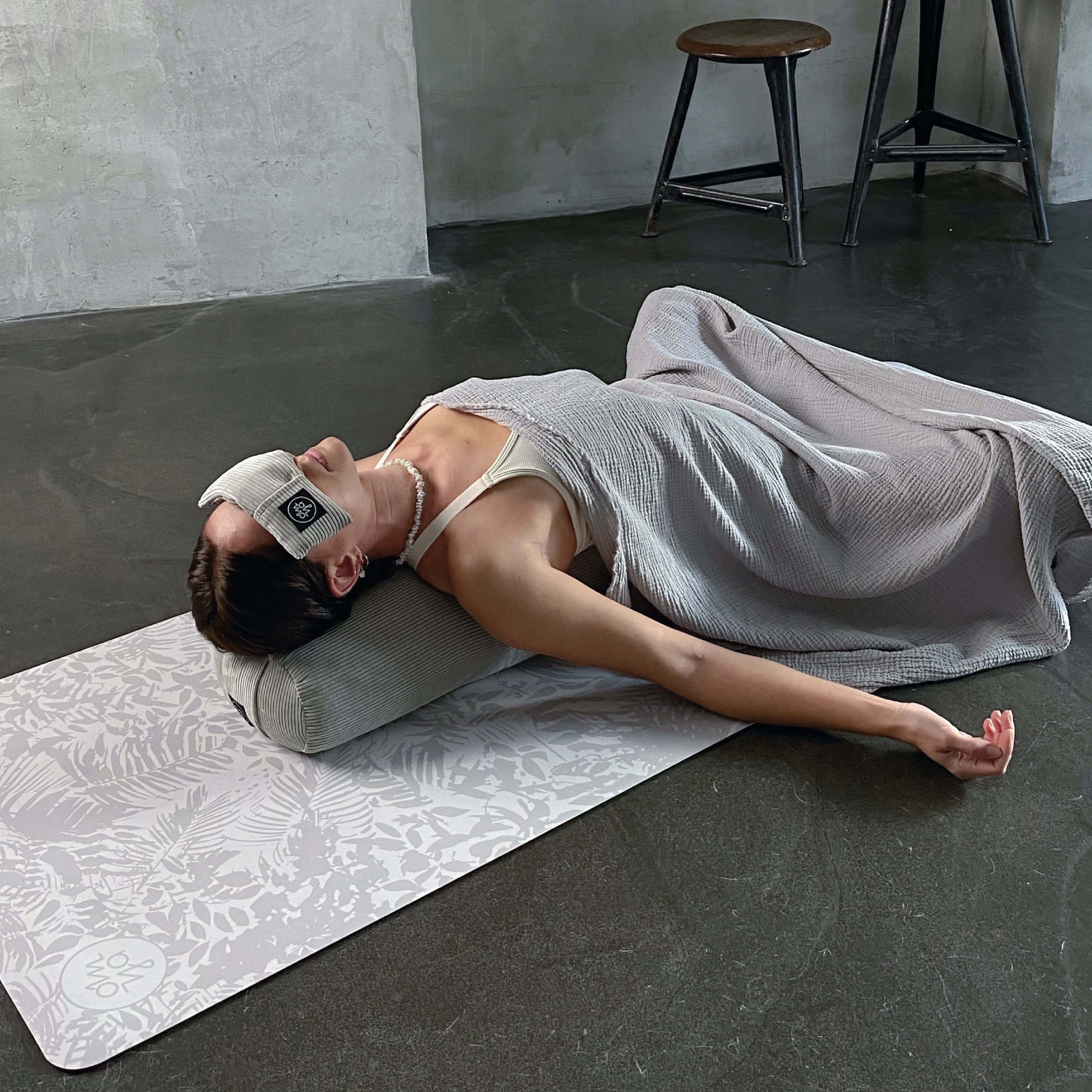 Advanced Grip yogamat -  Light Botanic