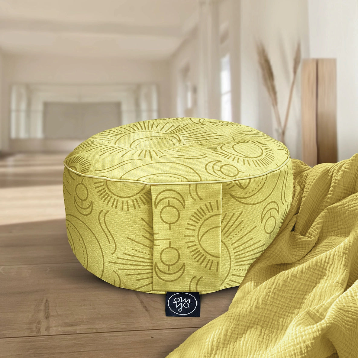 Coussin de yoga design - Rising Sun & Moon