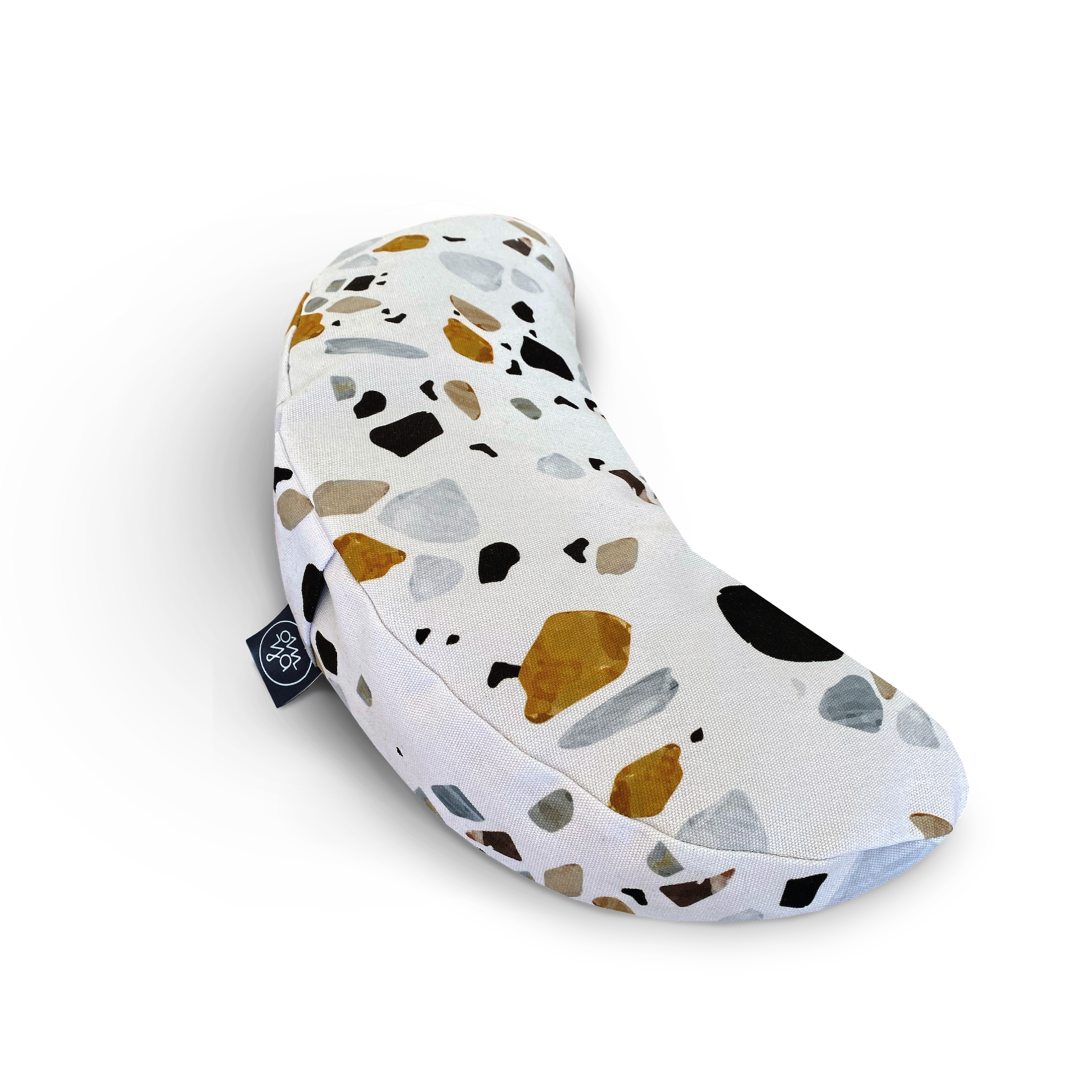 Coussin Demi Lune Design Yoga - Terrazzo Clair