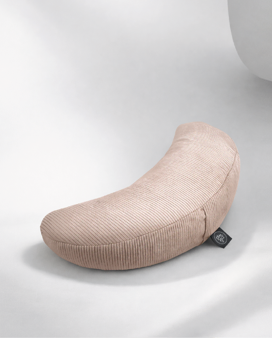 Coussin Demi Lune Design Yoga - Blush Cord