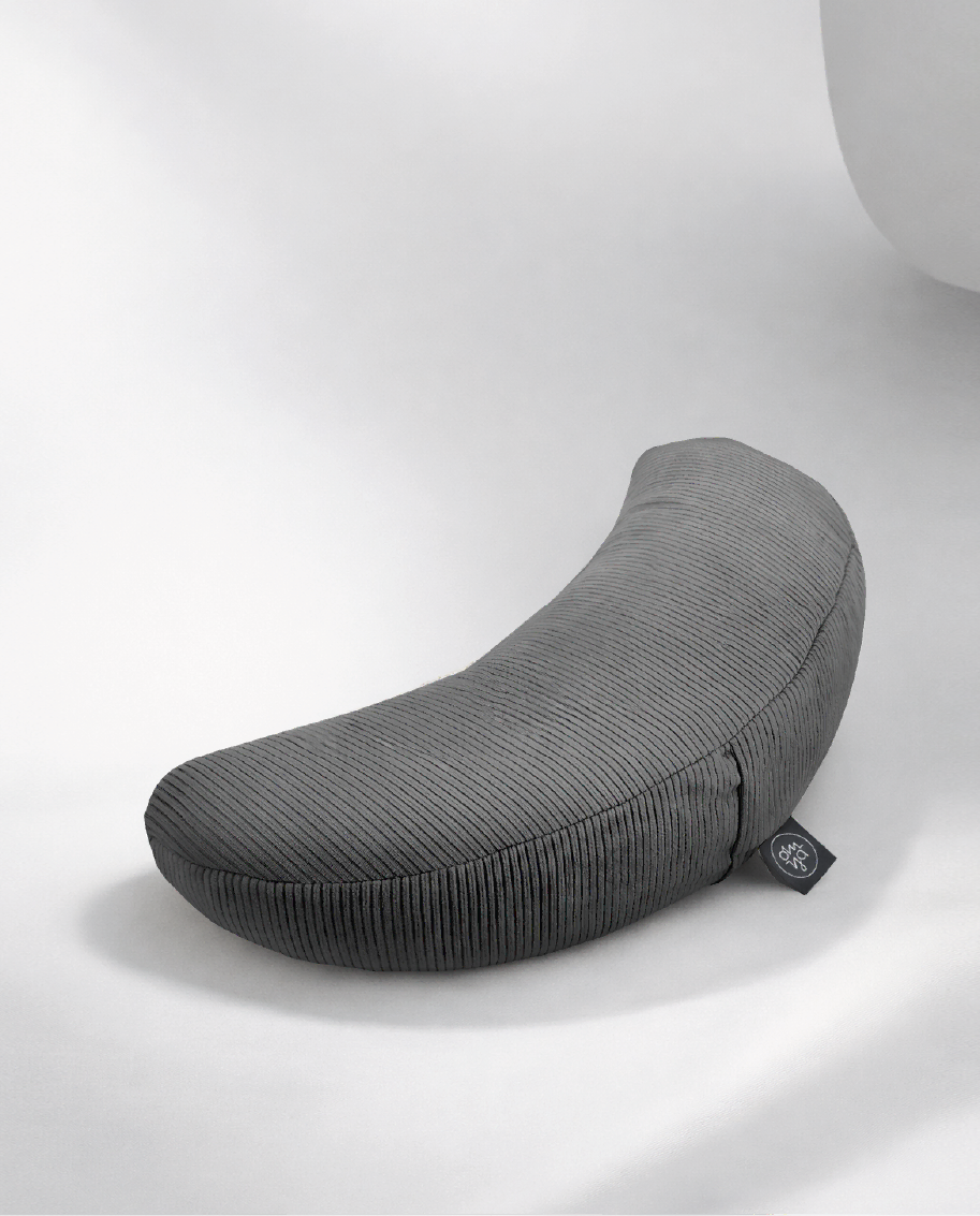 Coussin Demi Lune Design Yoga - Granit Cord